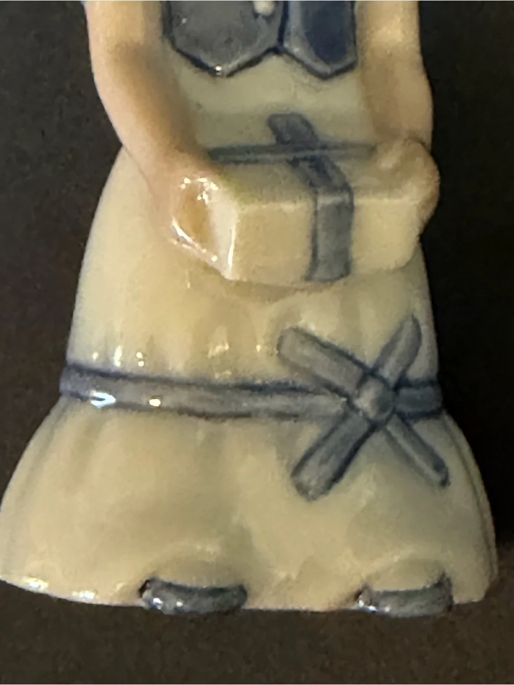 Royal Copenhagen Lisa Porcelain Christmas Ornament #738 2000 Girl Blue White